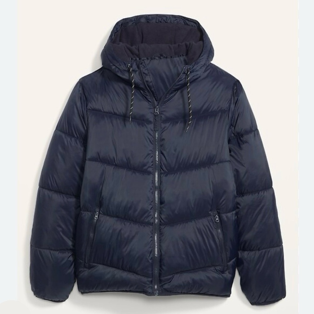 Old Navy Active Go-H20 Water-Resistant Hooded Puffer Winter Jacket - Picture 1 of 15